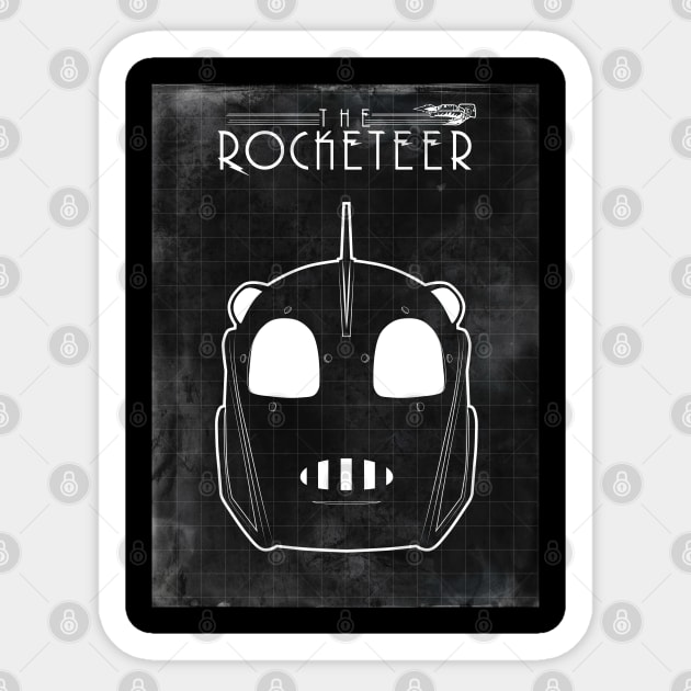 The Rocketeer Helmet Sticker by creativespero